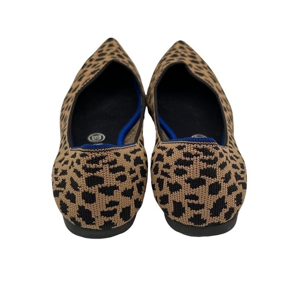 Rothy's Tan Black Leopard Animal Print Pointed Toe Slip-On Flats Size 10 Women's - Picture 7 of 8